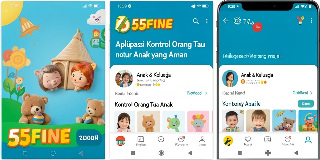 Tampilan antarmuka aplikasi 55FIVE yang sederhana dan mudah digunakan.