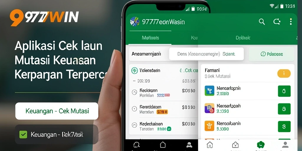 Tampilan antarmuka aplikasi Cek Mutasi 9777WIN yang sederhana dan efektif.