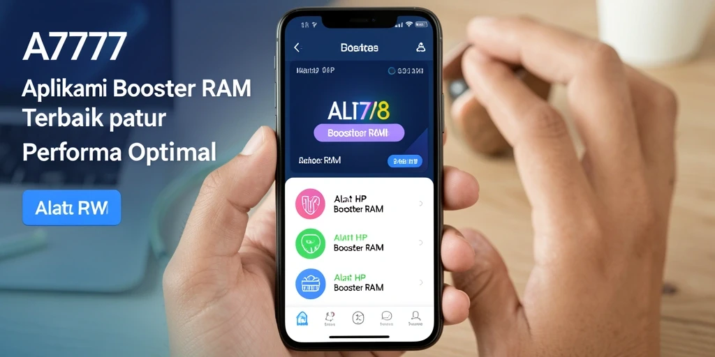 Tampilan utama A7777 yang intuitif untuk pengoptimalan RAM.