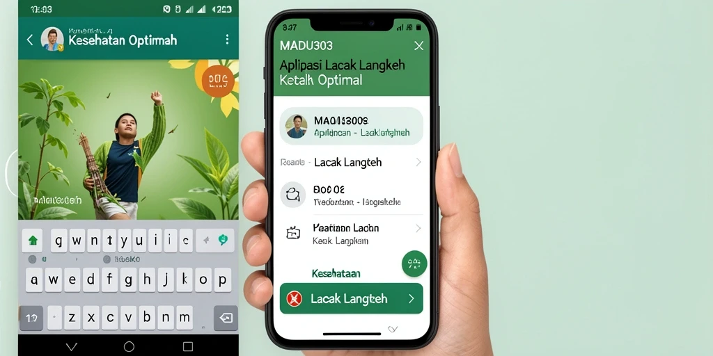 Antarmuka pengguna MADU303 menunjukkan data langkah yang jelas dan ringkas.