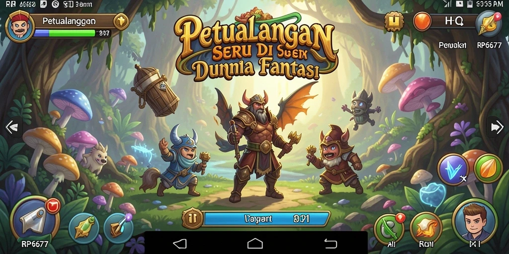 Antarmuka user-friendly dalam game Petualangan RP6677.